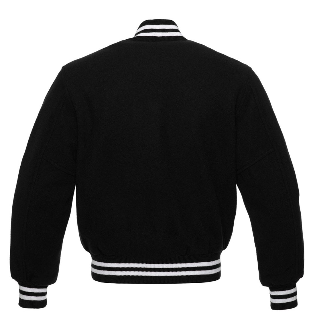 Varsity Jacket, Letterman Baseball Bomber Jacket All Wool Black – POSH ...